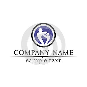 people care success health life logo template icons and community group