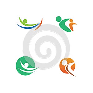 people care success health life logo template icons and community group