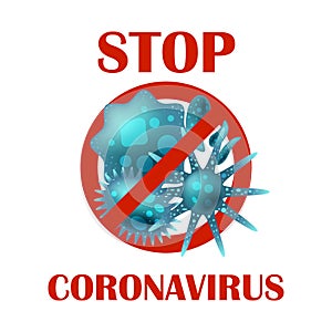 People carry a poster Stop MERS corona Virus sign. Vector Illustration