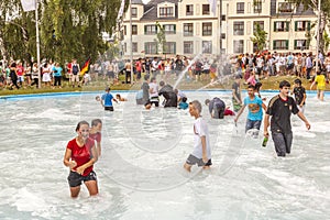 people celebrate the german soccer team