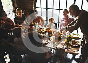 People are celebrating Thanksgiving day