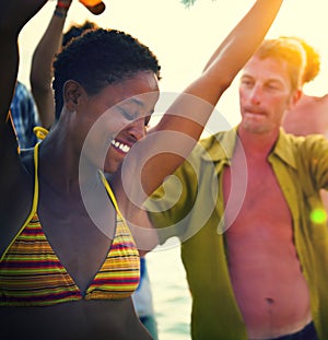 People Celebration Beach Party Summer Holiday Vacation Concept