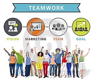 People Celebration Success Connection Teamwork Concept