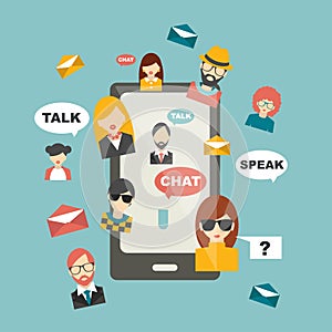 People chat global communication.