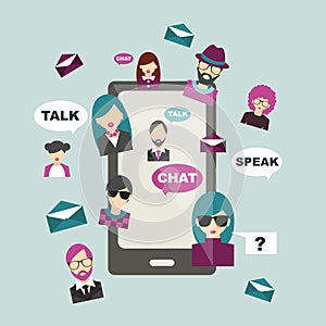 People chat global communication.