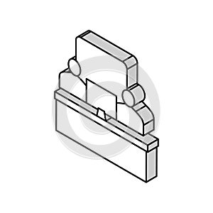 people chatting computer messager isometric icon vector illustration photo