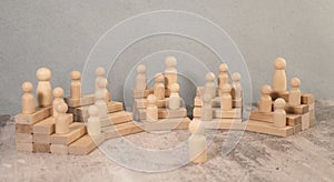 people, chatting concept, Wooden figurine