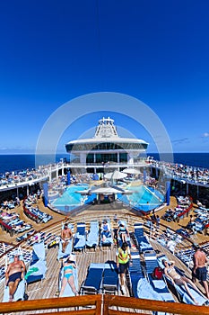 Cruise ship pool deck