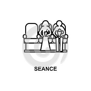 people in cinema seance icon. Element of cinema for mobile concept and web apps. Thin line people in cinema seance icon can be use