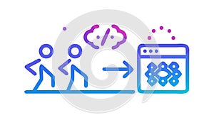 People Coding Development, Software Programming Workflow, vector design Generative AI