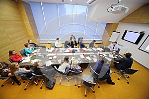 People in the conference room on Business Breakfast