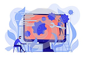 Back end development it concept vector illustration