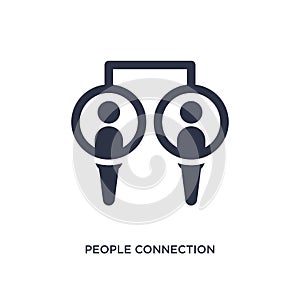 people connection icon on white background. Simple element illustration from communication concept