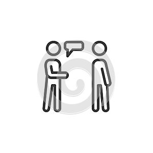 People conversation line icon