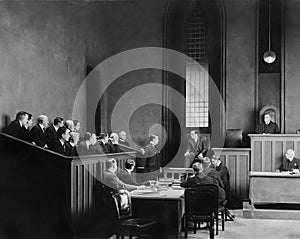 People in a courtroom photo