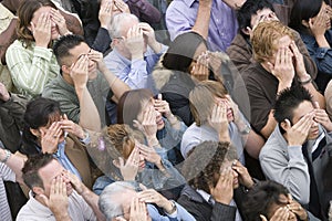 People Covering Their Eyes