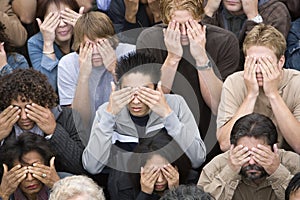 People Covering Their Eyes