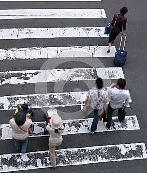 People crossing the street