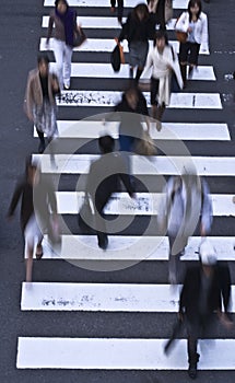 People crossing the street