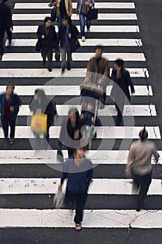 People crossing the street