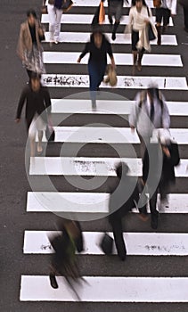 People crossing the street