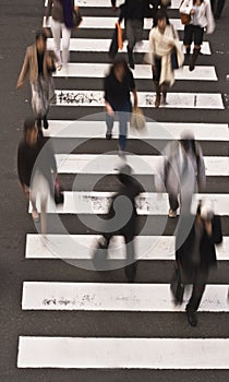 People crossing the street