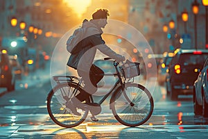 People cycle to work to save energy.