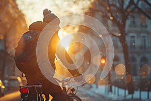 People cycle to work to save energy.