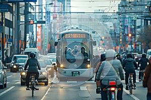 People cycle to work to save energy.