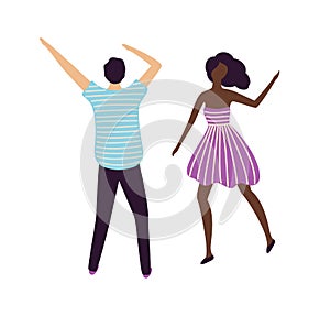 People Dancing in Night Club, Clubbers Disco Dancer