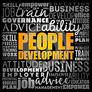 People Development word cloud collage