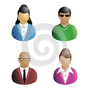 People of different nations simple avatars 05