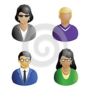 People of different nations simple avatars 07