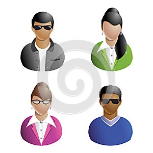 People of different nations simple avatars 09