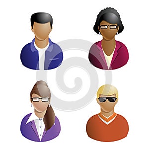 People of different nations simple avatars 10