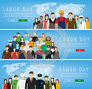 People of different occupations. Professions set. International Labor Day.