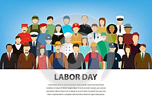 People of different occupations. Professions set. International Labor Day. Flat Vector