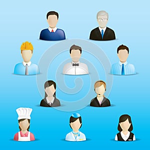people with different profession. Vector illustration decorative design