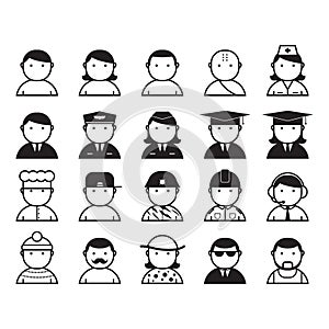 people with different professions. Vector illustration decorative design