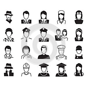 people with different professions. Vector illustration decorative design