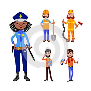 People different professions vector illustration.