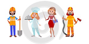 People different professions vector illustration.