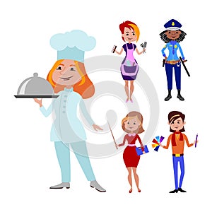 People different professions vector illustration.