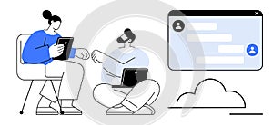 Team Collaboration through Digital Devices and Cloud-Based Communication