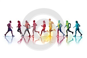People disco person joy shadow party design silhouettes fun group dancing lifestyle colourful young