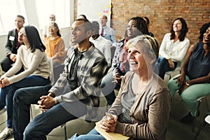 People Diversity Audience Listening Fun Happiness Concept