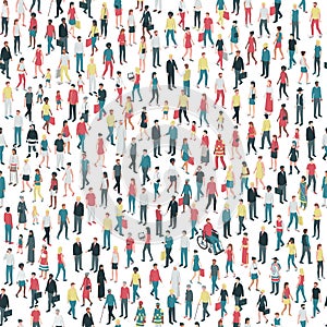 People and diversity seamless pattern photo