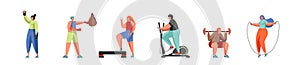 Gym and sport vector flat isolated illustration