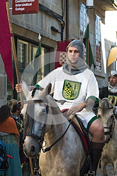 People dressed in medieval clothes