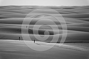 People on the dunes - LenÃ§ois Maranhenses, MaranhÃ£o, Brazil.